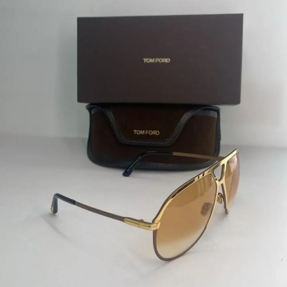 New Authentic TOM FORD Xavier FT1060/S 30F aviator sunglass gold